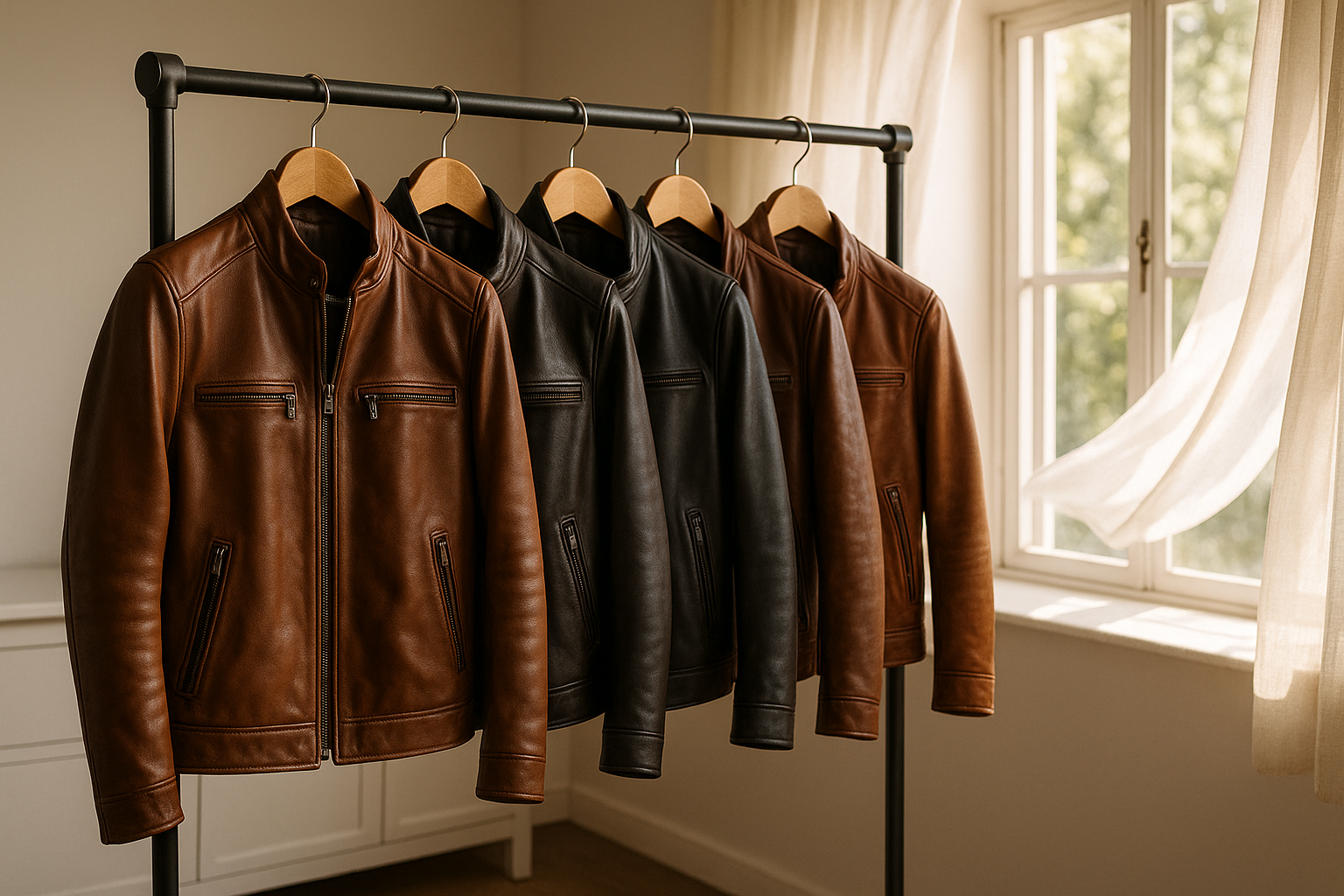 Airing out jackets after cleaning before storage